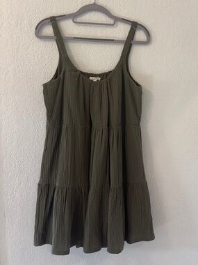Z Supply Olive Green Mini Tiered Sundress